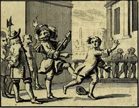 An illustration from Staat- en zedekundige zinneprenten, of, Leerzame fabelen : die van den Heere La Court speelswyze (1731)