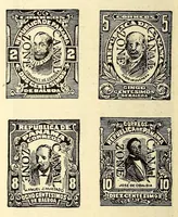 An illustration from The stamps of the Canal Zone (1916)