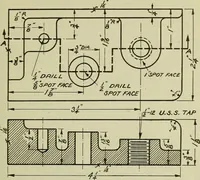 An illustration from Standards and conventions for mechanical drawing (1921)