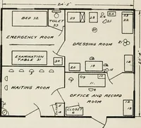 An illustration from Standards of the Department of Health and Sanitation of the United States Shipping Board Emergency Fleet Corporation, 1918, Lieut.-Col. Philip S. Doane, director (1918)