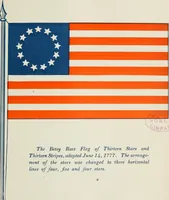 An illustration from The stars and stripes and other American flags, including their origin and history, army and navy regulations concerning the national standard and ensign, flag making, salutes, improvised, unique, and combination flags, flag legislation, and many associations of American flags, including their origin of the name "Old glory," with songs and their origin (1914)