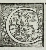 An illustration from Statvti, capitoli, et constitvtioni dell'Ordine de' cavalieri di santo Stefano, fondato & dotato dall'illustr. & eccell. s. Cosimo Medici, duca II. di Fiorenza, e di Siena, riformati dal sereniss. don Ferdinando Medici, terzo gran duca di Toscana, & gran maestro di detto Ordine. Et approuati, & publicati nel Capitolo generale di detto Ordine, l'anno M D XC. Con le facultà, indulti, & priuilegij concessi dalla Santità di Papa Pio IIII. & da N.S. Sisto Papa V. & dal suddetto fondatore. Con la tauola copiosissima delle materie, e capitoli (1595)