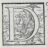 An illustration from Statvti, capitoli, et constitvtioni dell'Ordine de' cavalieri di santo Stefano, fondato & dotato dall'illustr. & eccell. s. Cosimo Medici, duca II. di Fiorenza, e di Siena, riformati dal sereniss. don Ferdinando Medici, terzo gran duca di Toscana, & gran maestro di detto Ordine. Et approuati, & publicati nel Capitolo generale di detto Ordine, l'anno M D XC. Con le facultà, indulti, & priuilegij concessi dalla Santità di Papa Pio IIII. & da N.S. Sisto Papa V. & dal suddetto fondatore. Con la tauola copiosissima delle materie, e capitoli (1595)