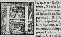 An illustration from Statvti, capitoli, et constitvtioni dell'Ordine de' cavalieri di santo Stefano, fondato & dotato dall'illustr. & eccell. s. Cosimo Medici, duca II. di Fiorenza, e di Siena, riformati dal sereniss. don Ferdinando Medici, terzo gran duca di Toscana, & gran maestro di detto Ordine. Et approuati, & publicati nel Capitolo generale di detto Ordine, l'anno M D XC. Con le facultà, indulti, & priuilegij concessi dalla Santità di Papa Pio IIII. & da N.S. Sisto Papa V. & dal suddetto fondatore. Con la tauola copiosissima delle materie, e capitoli (1595)
