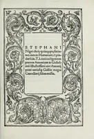 An illustration from Stephani Nigri elega[n]tissime è greco author[um] subditor[um] tra[n]slationes : uidelicet, Philostrati Icones, Pythagore̜ Carme[n] aureu[m], Athene̜i collectanea, Musonij philosophi Tyrij de pri[n]cipe optîmo, Isocratis d[e] regis muneribus or[?]o, & alia .. (1521)
