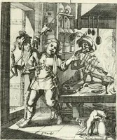 Picture 52 of 94 from Sterbensspiegel, das ist, Sonnenklare Vorstellung menschlicher Nichtigkeit durch alle Ständ und Geschlechter : vermitlest 60. dienstlicher Kupferblätteren, lehrzeicher Vberschrifften, und beweglicher zu vier stimmen aussgesetzter Todtengessängen (1650), leaf 100