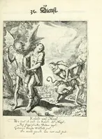 Picture 55 of 94 from Sterbensspiegel, das ist, Sonnenklare Vorstellung menschlicher Nichtigkeit durch alle Ständ und Geschlechter : vermitlest 60. dienstlicher Kupferblätteren, lehrzeicher Vberschrifften, und beweglicher zu vier stimmen aussgesetzter Todtengessängen (1650), leaf 105