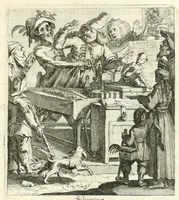 Picture 67 of 94 from Sterbensspiegel, das ist, Sonnenklare Vorstellung menschlicher Nichtigkeit durch alle Ständ und Geschlechter : vermitlest 60. dienstlicher Kupferblätteren, lehrzeicher Vberschrifften, und beweglicher zu vier stimmen aussgesetzter Todtengessängen (1650), leaf 121