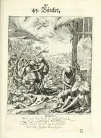 Picture 70 of 94 from Sterbensspiegel, das ist, Sonnenklare Vorstellung menschlicher Nichtigkeit durch alle Ständ und Geschlechter : vermitlest 60. dienstlicher Kupferblätteren, lehrzeicher Vberschrifften, und beweglicher zu vier stimmen aussgesetzter Todtengessängen (1650), leaf 125