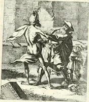 An illustration from Sterbensspiegel, das ist, Sonnenklare Vorstellung menschlicher Nichtigkeit durch alle Ständ und Geschlechter : vermitlest 60. dienstlicher Kupferblätteren, lehrzeicher Vberschrifften, und beweglicher zu vier stimmen aussgesetzter Todtengessängen (1650)