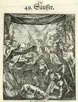 Picture 77 of 94 from Sterbensspiegel, das ist, Sonnenklare Vorstellung menschlicher Nichtigkeit durch alle Ständ und Geschlechter : vermitlest 60. dienstlicher Kupferblätteren, lehrzeicher Vberschrifften, und beweglicher zu vier stimmen aussgesetzter Todtengessängen (1650), leaf 133