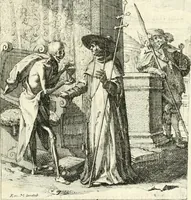 Picture 14 of 94 from Sterbensspiegel, das ist, Sonnenklare Vorstellung menschlicher Nichtigkeit durch alle Ständ und Geschlechter : vermitlest 60. dienstlicher Kupferblätteren, lehrzeicher Vberschrifften, und beweglicher zu vier stimmen aussgesetzter Todtengessängen (1650), leaf 44