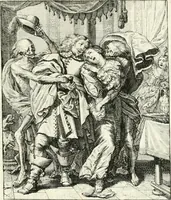 Picture 33 of 94 from Sterbensspiegel, das ist, Sonnenklare Vorstellung menschlicher Nichtigkeit durch alle Ständ und Geschlechter : vermitlest 60. dienstlicher Kupferblätteren, lehrzeicher Vberschrifften, und beweglicher zu vier stimmen aussgesetzter Todtengessängen (1650), leaf 72