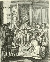 An illustration from Sterbensspiegel, das ist, Sonnenklare Vorstellung menschlicher Nichtigkeit durch alle Ständ und Geschlechter : vermitlest 60. dienstlicher Kupferblätteren, lehrzeicher Vberschrifften, und beweglicher zu vier stimmen aussgesetzter Todtengessängen (1650)