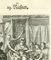 Picture 37 of 94 from Sterbensspiegel, das ist, Sonnenklare Vorstellung menschlicher Nichtigkeit durch alle Ständ und Geschlechter : vermitlest 60. dienstlicher Kupferblätteren, lehrzeicher Vberschrifften, und beweglicher zu vier stimmen aussgesetzter Todtengessängen (1650), leaf 79