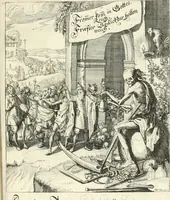 Picture 40 of 94 from Sterbensspiegel, das ist, Sonnenklare Vorstellung menschlicher Nichtigkeit durch alle Ständ und Geschlechter : vermitlest 60. dienstlicher Kupferblätteren, lehrzeicher Vberschrifften, und beweglicher zu vier stimmen aussgesetzter Todtengessängen (1650), leaf 84