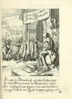 Picture 41 of 94 from Sterbensspiegel, das ist, Sonnenklare Vorstellung menschlicher Nichtigkeit durch alle Ständ und Geschlechter : vermitlest 60. dienstlicher Kupferblätteren, lehrzeicher Vberschrifften, und beweglicher zu vier stimmen aussgesetzter Todtengessängen (1650), leaf 85