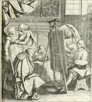 Picture 46 of 94 from Sterbensspiegel, das ist, Sonnenklare Vorstellung menschlicher Nichtigkeit durch alle Ständ und Geschlechter : vermitlest 60. dienstlicher Kupferblätteren, lehrzeicher Vberschrifften, und beweglicher zu vier stimmen aussgesetzter Todtengessängen (1650), leaf 92
