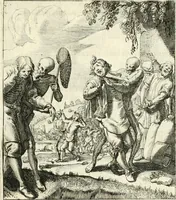 Picture 47 of 94 from Sterbensspiegel, das ist, Sonnenklare Vorstellung menschlicher Nichtigkeit durch alle Ständ und Geschlechter : vermitlest 60. dienstlicher Kupferblätteren, lehrzeicher Vberschrifften, und beweglicher zu vier stimmen aussgesetzter Todtengessängen (1650), leaf 94