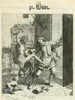 Picture 51 of 94 from Sterbensspiegel, das ist, Sonnenklare Vorstellung menschlicher Nichtigkeit durch alle Ständ und Geschlechter : vermitlest 60. dienstlicher Kupferblätteren, lehrzeicher Vberschrifften, und beweglicher zu vier stimmen aussgesetzter Todtengessängen (1650), leaf 99
