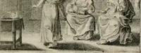 An illustration from Stichtelycke rymen, om te lesen ofte singhen. Onderscheyden in III deelen. Op nieuws over-sien en grootelijckx vermeerdert, oock de noten van druck-fauten ghecorrigeert, en verrijckt met vele copere figuren (1647)