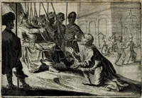 An illustration from Stichtelycke rymen, om te lesen ofte singhen. Onderscheyden in III deelen. Op nieuws over-sien en grootelijckx vermeerdert, oock de noten van druck-fauten ghecorrigeert, en verrijckt met vele copere figuren (1647)
