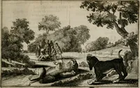 An illustration from Stichtelycke rymen, om te lesen ofte singhen. Onderscheyden in III deelen. Op nieuws over-sien en grootelijckx vermeerdert, oock de noten van druck-fauten ghecorrigeert, en verrijckt met vele copere figuren (1647)