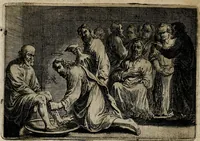 An illustration from Stichtelycke rymen, om te lesen ofte singhen. Onderscheyden in III deelen. Op nieuws over-sien en grootelijckx vermeerdert, oock de noten van druck-fauten ghecorrigeert, en verrijckt met vele copere figuren (1647)