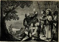 An illustration from Stichtelycke rymen, om te lesen ofte singhen. Onderscheyden in III deelen. Op nieuws over-sien en grootelijckx vermeerdert, oock de noten van druck-fauten ghecorrigeert, en verrijckt met vele copere figuren (1647)