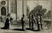 An illustration from Stichtelycke rymen, om te lesen ofte singhen. Onderscheyden in III deelen. Op nieuws over-sien en grootelijckx vermeerdert, oock de noten van druck-fauten ghecorrigeert, en verrijckt met vele copere figuren (1647)