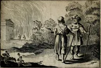 An illustration from Stichtelycke rymen, om te lesen ofte singhen. Onderscheyden in III deelen. Op nieuws over-sien en grootelijckx vermeerdert, oock de noten van druck-fauten ghecorrigeert, en verrijckt met vele copere figuren (1647)