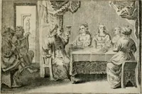 An illustration from Stichtelycke rymen, om te lesen ofte singhen. Onderscheyden in III deelen. Op nieuws over-sien en grootelijckx vermeerdert, oock de noten van druck-fauten ghecorrigeert, en verrijckt met vele copere figuren (1647)
