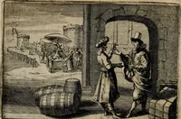 An illustration from Stichtelycke rymen, om te lesen ofte singhen. Onderscheyden in III deelen. Op nieuws over-sien en grootelijckx vermeerdert, oock de noten van druck-fauten ghecorrigeert, en verrijckt met vele copere figuren (1647)
