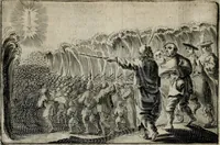 An illustration from Stichtelycke rymen, om te lesen ofte singhen. Onderscheyden in III deelen. Op nieuws over-sien en grootelijckx vermeerdert, oock de noten van druck-fauten ghecorrigeert, en verrijckt met vele copere figuren (1647)