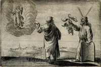 An illustration from Stichtelycke rymen, om te lesen ofte singhen. Onderscheyden in III deelen. Op nieuws over-sien en grootelijckx vermeerdert, oock de noten van druck-fauten ghecorrigeert, en verrijckt met vele copere figuren (1647)