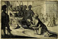 An illustration from Stichtelycke rymen, om te lesen ofte singhen. Onderscheyden in III deelen. Op nieuws over-sien en grootelijckx vermeerdert, oock de noten van druck-fauten ghecorrigeert, en verrijckt met vele copere figuren (1647)