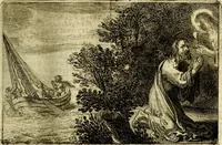 An illustration from Stichtelycke rymen, om te lesen ofte singhen. Onderscheyden in III deelen. Op nieuws over-sien en grootelijckx vermeerdert, oock de noten van druck-fauten ghecorrigeert, en verrijckt met vele copere figuren (1647)