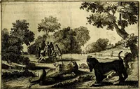 An illustration from Stichtelycke rymen, om te lesen ofte singhen. Onderscheyden in III deelen. Op nieuws over-sien en grootelijckx vermeerdert, oock de noten van druck-fauten ghecorrigeert, en verrijckt met vele copere figuren (1647)