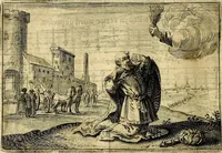 An illustration from Stichtelycke rymen, om te lesen ofte singhen. Onderscheyden in III deelen. Op nieuws over-sien en grootelijckx vermeerdert, oock de noten van druck-fauten ghecorrigeert, en verrijckt met vele copere figuren (1647)