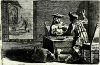 An illustration from Stichtelycke rymen, om te lesen ofte singhen. Onderscheyden in III deelen. Op nieuws over-sien en grootelijckx vermeerdert, oock de noten van druck-fauten ghecorrigeert, en verrijckt met vele copere figuren (1647)
