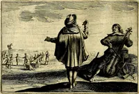 An illustration from Stichtelycke rymen, om te lesen ofte singhen. Onderscheyden in III deelen. Op nieuws over-sien en grootelijckx vermeerdert, oock de noten van druck-fauten ghecorrigeert, en verrijckt met vele copere figuren (1647)