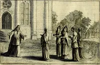 An illustration from Stichtelycke rymen, om te lesen ofte singhen. Onderscheyden in III deelen. Op nieuws over-sien en grootelijckx vermeerdert, oock de noten van druck-fauten ghecorrigeert, en verrijckt met vele copere figuren (1647)