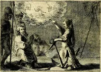 An illustration from Stichtelycke rymen, om te lesen ofte singhen. Onderscheyden in III deelen. Op nieuws over-sien en grootelijckx vermeerdert, oock de noten van druck-fauten ghecorrigeert, en verrijckt met vele copere figuren (1647)