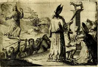 An illustration from Stichtelycke rymen, om te lesen ofte singhen. Onderscheyden in III deelen. Op nieuws over-sien en grootelijckx vermeerdert, oock de noten van druck-fauten ghecorrigeert, en verrijckt met vele copere figuren (1647)