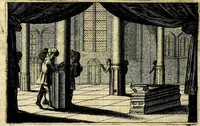 An illustration from Stichtelycke rymen, om te lesen ofte singhen. Onderscheyden in III deelen. Op nieuws over-sien en grootelijckx vermeerdert, oock de noten van druck-fauten ghecorrigeert, en verrijckt met vele copere figuren (1647)