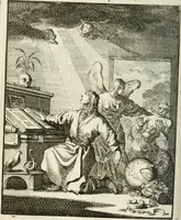 An illustration from Stichtelyke rymen op verscheiden stoffen : waar van ontrent de helft nooit voor-deesen gedrukt zijn : hier in order gestelt in twee deelen (1700)