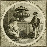 Picture 22 of 59 from Stichtelyke zinnebeelden : gepast of deugden en ondeugden, in LVII tafereelen vertoond (1767), leaf 100