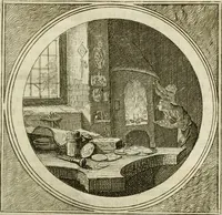 An illustration from Stichtelyke zinnebeelden : gepast of deugden en ondeugden, in LVII tafereelen vertoond (1767)
