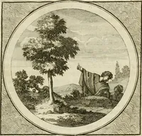 An illustration from Stichtelyke zinnebeelden : gepast of deugden en ondeugden, in LVII tafereelen vertoond (1767)