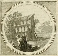 An illustration from Stichtelyke zinnebeelden : gepast of deugden en ondeugden, in LVII tafereelen vertoond (1767)